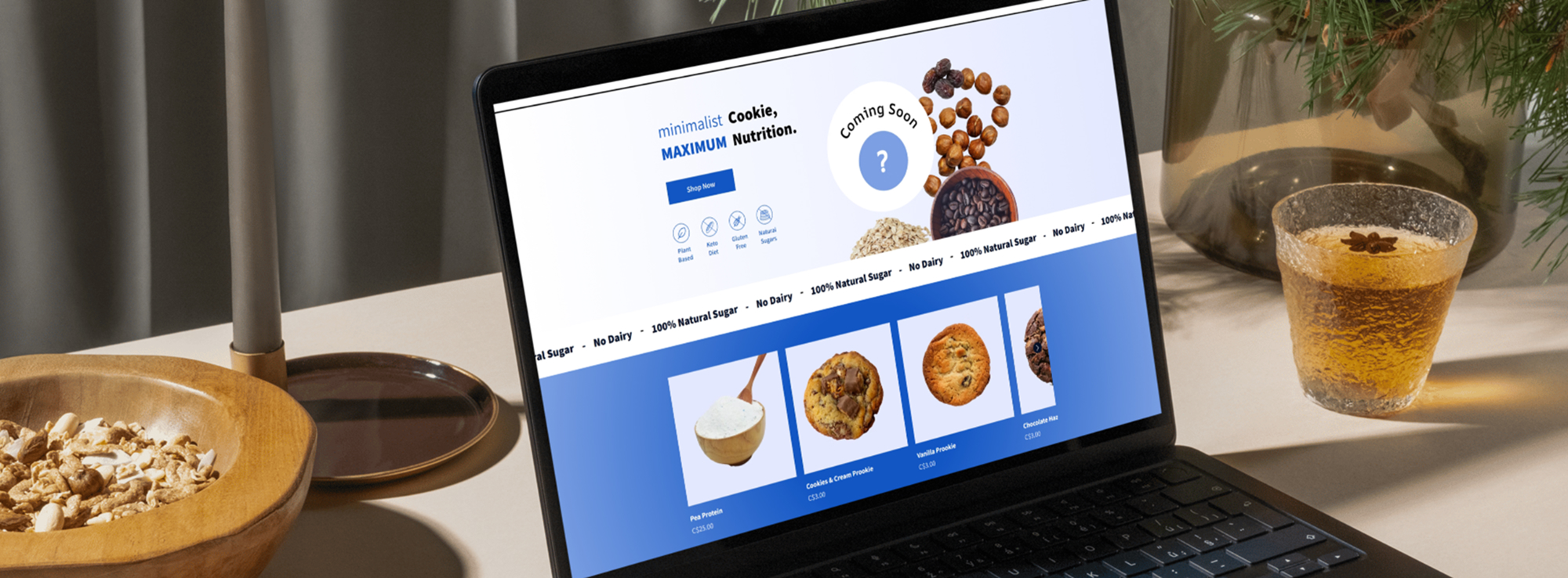 Prookie landing page mockup
