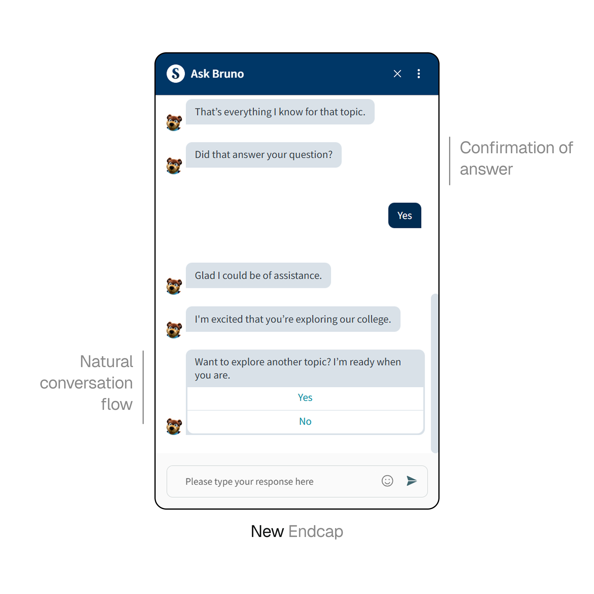 Screenshot of redesigned endcap.
