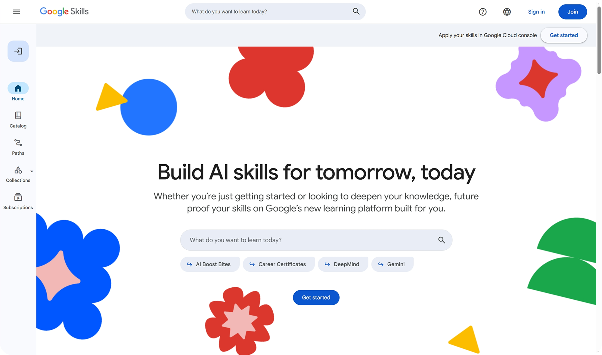 Google skills platform used to complete the Conversation Design Fundamentals course.